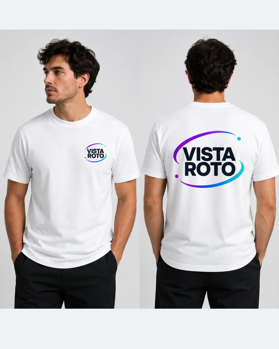 Mockup leve de camiseta Vista Roto com impressão total